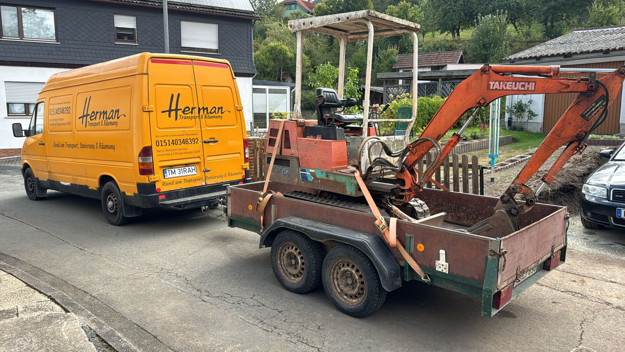 Maschinentransport mit Klein- und Baumaschinen